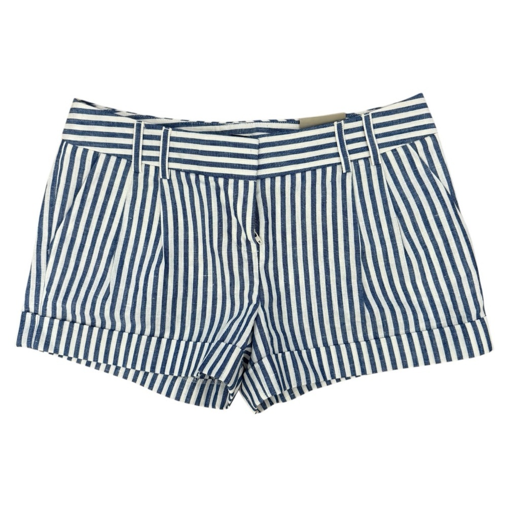 Express Blue and White Striped Shorts NWT
